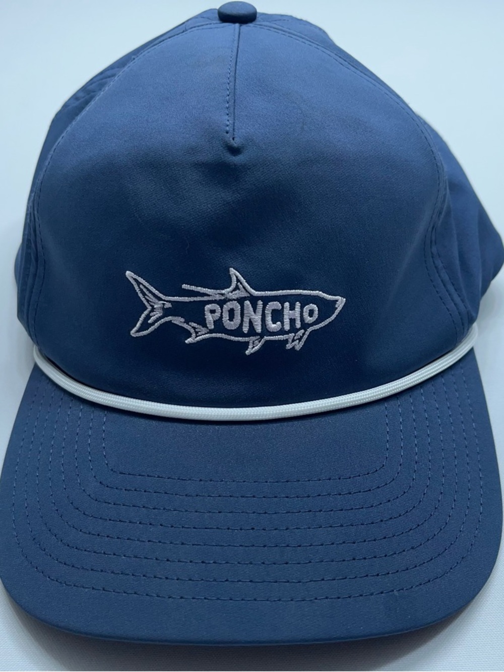 Poncho Outdoor Fishing Hat Blue Rope Cap SnapBack
